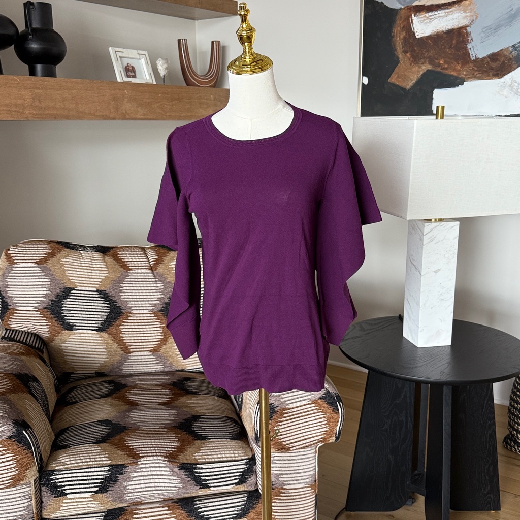 Cabi Peek Purple Sweater